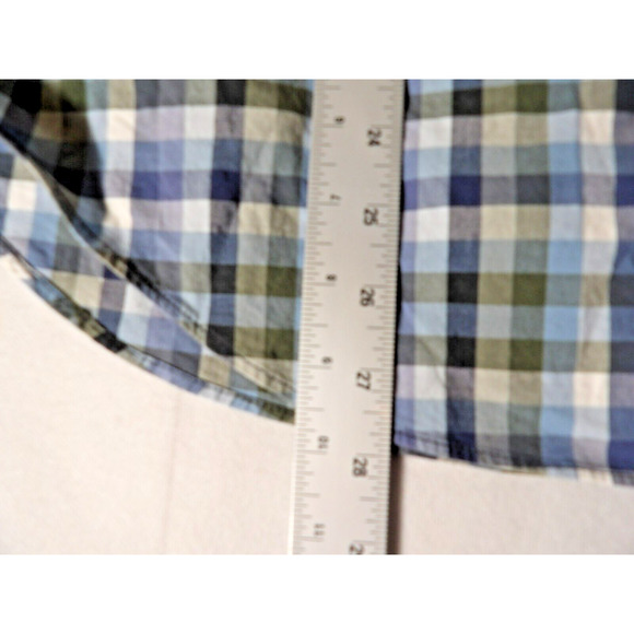 J Crew Mercantile Flex Shirt Mens XL Check Plaid Blue Long Sleeve Button Up - Picture 5 of 10